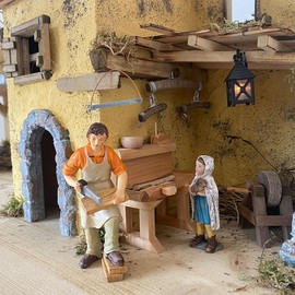 FADEDA Ox Harness/Height: 11 cm/Hand-Painted/Detailed Nativity Scene Figures - Christmas Table Decoration Nativity Accessories
