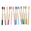 Beavorty 8pcs Biodegradable Bamboo Toothbrushes Ergonomic Design Soft Bristles for