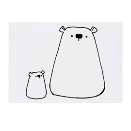 Azeeda 'Eisbär und Jungtier' Temporäres Tattoo - Hautfreundlicher & Ungiftiger Abziehbild · Wasserfest (TO00027713)