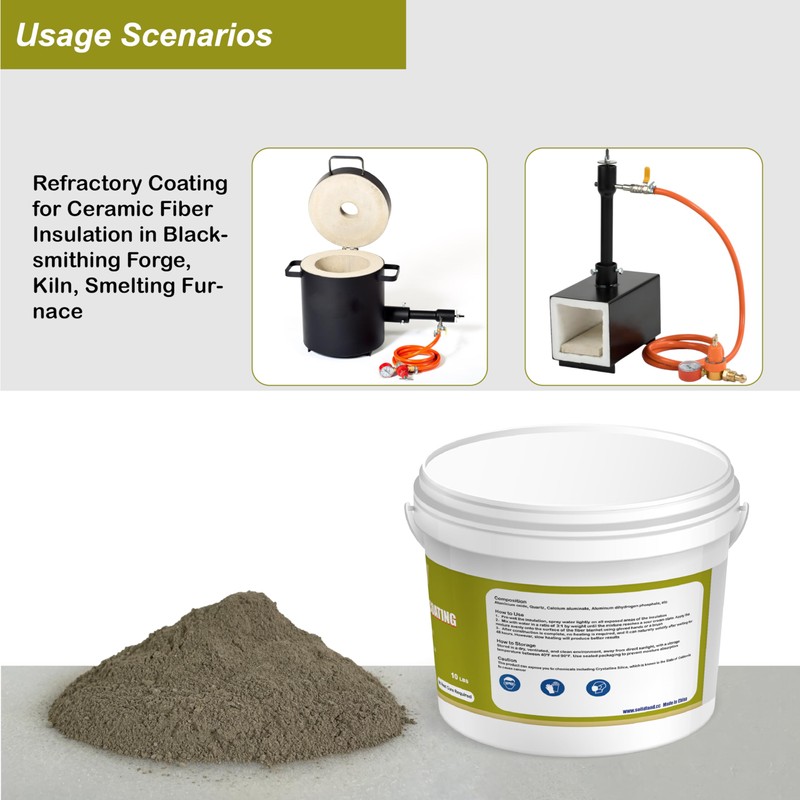 Refractory Coating - 10 LBS 3056°F High Temperature Refractory Cement
