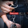 FEGVE Titanium Quick Release Keychain Clip and 28mm Key Ring,