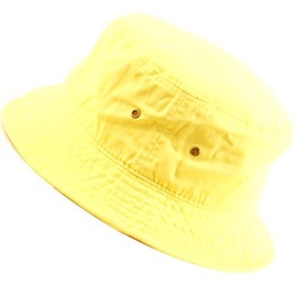 E-Flag Mens 100% Cotton Fishing Hunting Summer Bucket Cap Hat (S/M, Yellow)