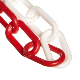 Mr. Chain - 50035-100 -50035 Plastic Barrier Chain, 2" Diameter, 100' Length, Red/White