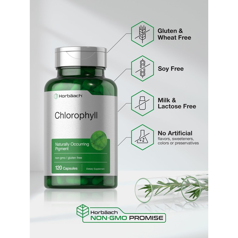 Horbäach Chlorophyll Capsules | 120 Count | with Copper