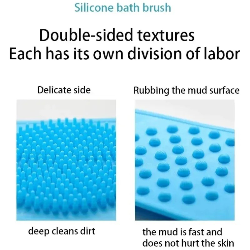 Silicone Back Scrubber Belt for Showering – Double-Ended Body Cleaning