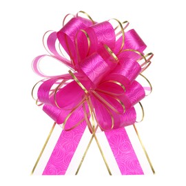 MECCANIXITY 10pcs 8 Inch Large Pull Bow Gift Wrapping Bows Ribbon Organza Rose Red for Wedding Baskets Presents Christmas Valentine's Day Party