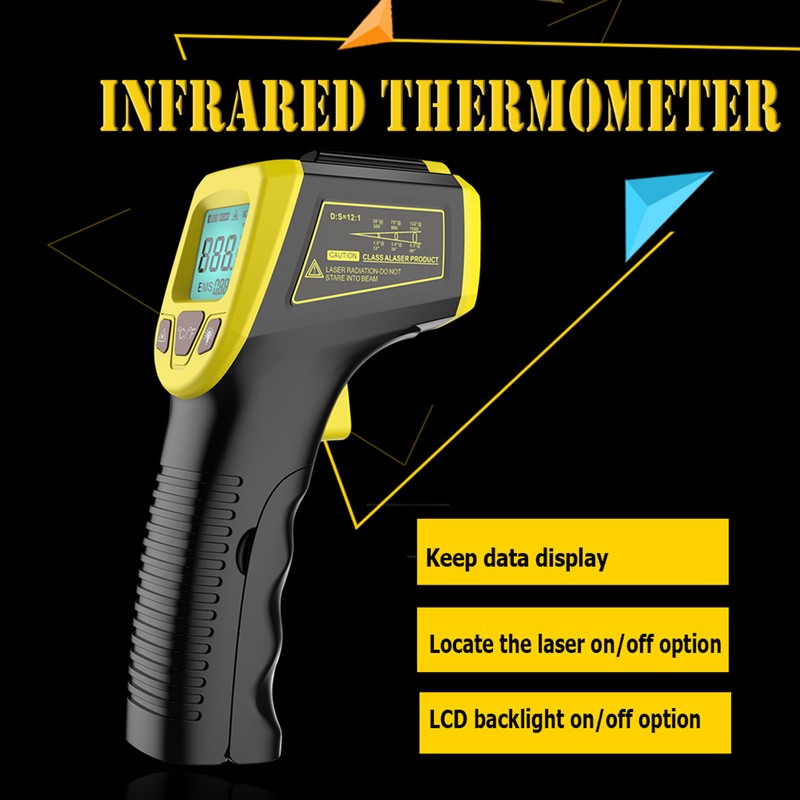 Infrared Thermometer, Non-Contact Digital Laser Temperature Gun -58°F to 1112°F
