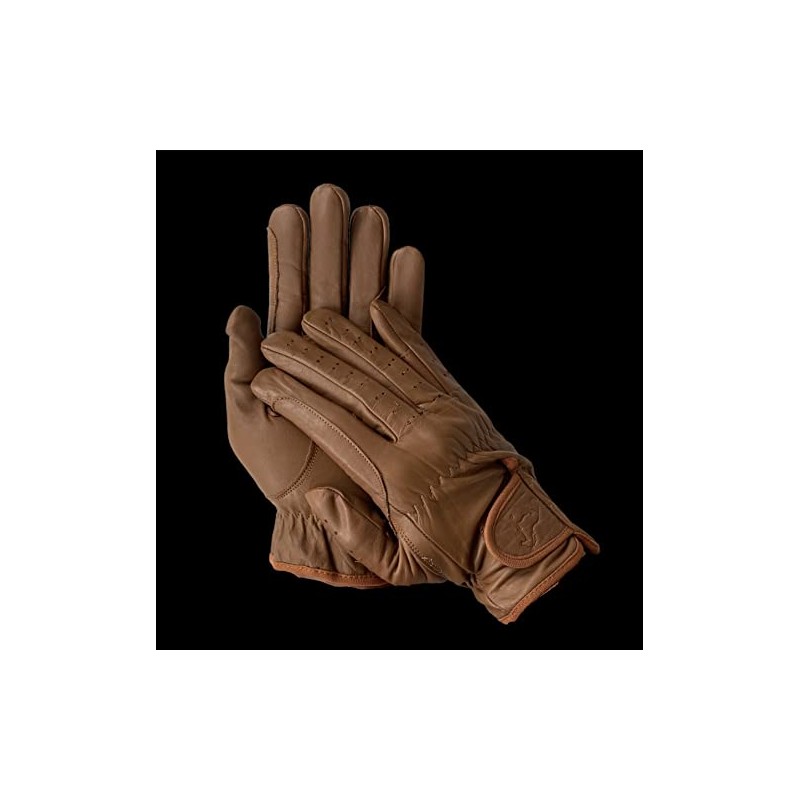 Horse Riding MEN'S Gloves All Leather 100% Real Leather TAN