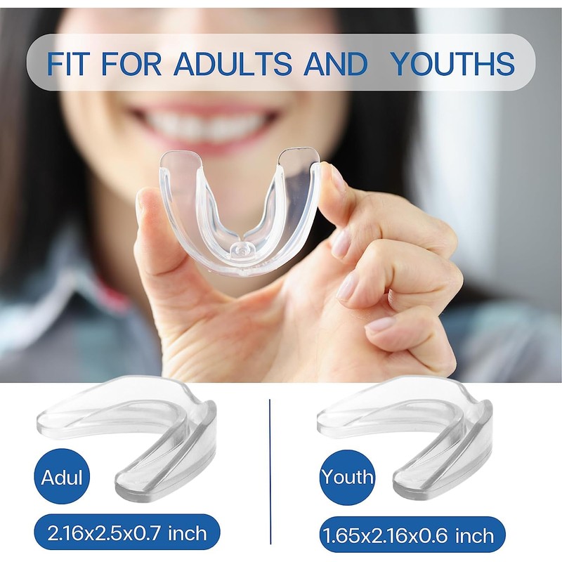 Bruxism Mouth Guard 8 Pack For Grinding Teeth, Upgraded Night