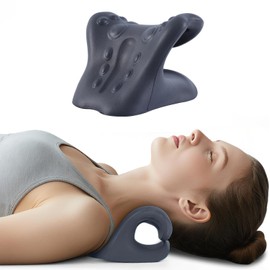 Yibosoar Neck Pillow, Stretch Pillow, Neck Relax Pillow, Neck Pillow, Relax Around Your Shoulders, Double-Sided, Stretches Your Neck, V-Support Design, Highly Breathable, (Only 8 Minutes at Home