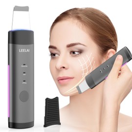 LEELAI Skin Scrubber Face Spatula Skin Spatula Pore Cleaner Blackhead Remover Tools for Facial Deep Cleansing,Durable Metal Body,3 Modes