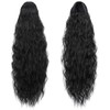 TESS Ponytail Extensions, 80 cm, Natural Black, Corn Wave Braid