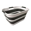 SAMMART Collapsible Plastic Rectangular Laundry Basket - Foldable Pop Up