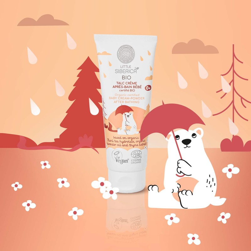 Talc Crème Après-Bain pour Bébé Certified Organic 75 ml