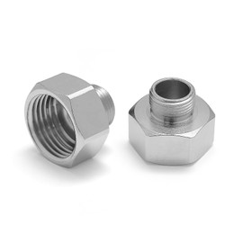 Kroias Faucet Hose Adapter, Water Hose Adapter G1/2 Female to G3/8 Male Reducer Adapter, Stainless Steel Kitchen/Bathroom Faucet Pipe Fitting, Connector Faucet Supply Line Adapter 2 Pieces