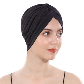 YEHUDAF LEE Turbans for Women, Soft Turban, Headwear, Pleated Beanie Hat, Hair Loss Hat, 22