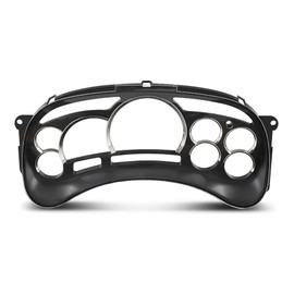 LQI Gauge Cluster Lens Cover Chrome Rings Compatible with Chevy Silverado Avalanche Tahoe GMC Sierra Yukon Suburban 2003-2006
