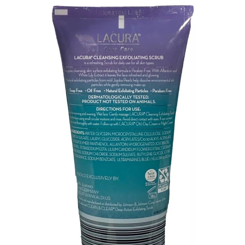 LACURA Cleansing Exfoliating Scrub 7oz Large, Full sized body scrub