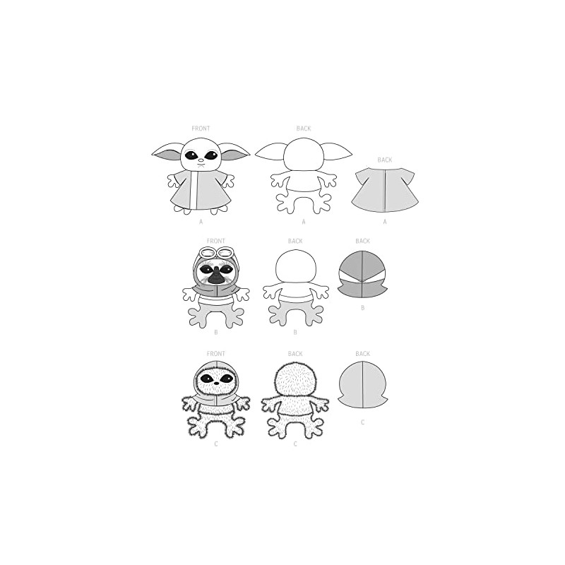 Simplicity Plush Alien Sewing Pattern Kit, Code S9515, 18 Inches,