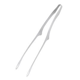 Takagi Stainless Steel Yakiniku Tongs, Made in Japan, Tips don't touch the table for hygiene, Easy to grip and grasp, Easy to hold thick meat, Dishwasher safe, Stainless Steel, Silver, Takagi