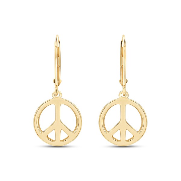 Peace Sign Lever Back Dangle Earrings Jewelry For Women In