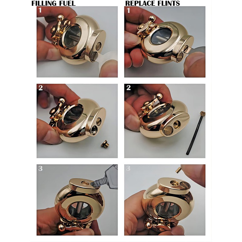 Lighters Kerosene Antique Pocket Lighter Soft Flame Transparent Fuel Tank