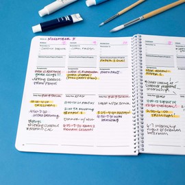 Class Tracker Ultimate College Planner - Undated Daily, Monthly, and Weekly Planner for Students (Navy)