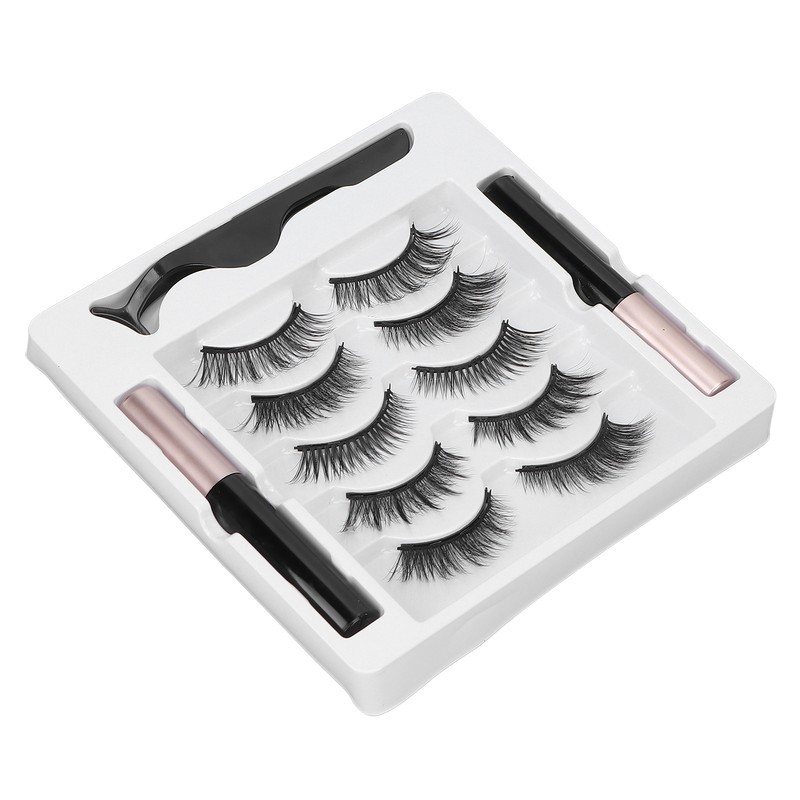 5 Pairs Magnetic Eyeliner Eyelash Kit Easy to Apply Natural