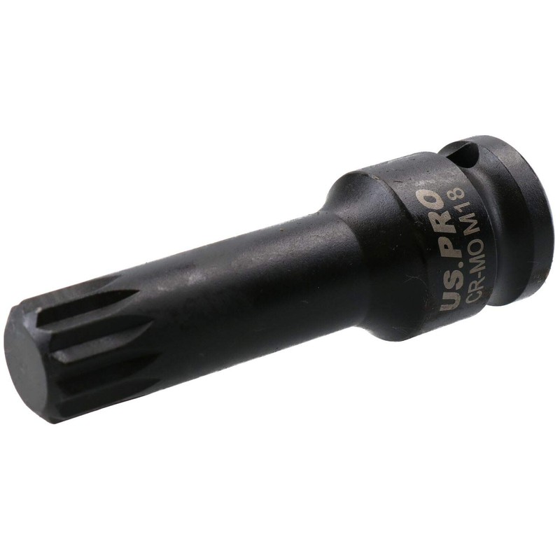 M18 x 78mm Spline Bit Triple Square Impacted Extra Long