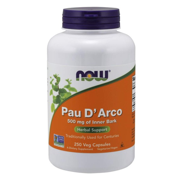Now Foods PAU D' Arco, 500 mg, 250 Veg Capsules