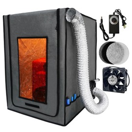 Resin 3D Printer Enclosure with Ventilation Filter, 12V Fan 5000RPM with Speed Control Fume Extraction, Dustproof Tent Constant Temperature Protective Cover for Ender 3 Pro/V2/Ender3 S1/ Neo