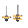 2Pcs Router Bit T Type 3 Teeth Milling Cutter Cutting