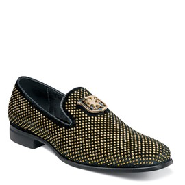 STACY ADAMS Men's, Swagger Loafer Black and Gold 8.5 M