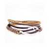 Caiyao Fish Hook Leather Wrap Braided Bracelet Multi-layer Handwork Punk