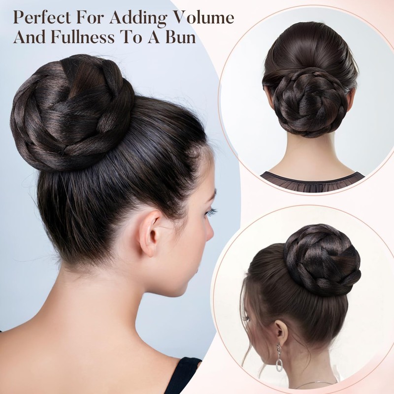 Braid Bun Hair Piece Extension Claw in Hairpiece, Synthetic Braided