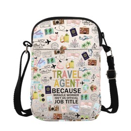 ZJXHPO Travel Agent Cross Body Bag - Appreciation Gift - Retirement Gift New Travel Agent Messenger Bag (C-Travel Agent CB)