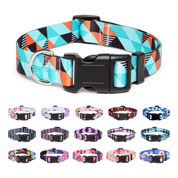 Suredoo Adjustable Nylon Dog Collar with Patterns, Soft Comfy Pet