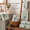 Peryiter 6 Pack Eucalyptus Leaves Bath Towels Set, Sage Green
