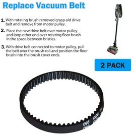Vacuum Belts Vacuum Cleaner Belts Replacement for Shark APEX DuoClean Upright Vacuum Cleaner, Fit Models: AZ1002, AZ1000, ZS360, ZS361C, ZS362, AX950, AX951, AX952