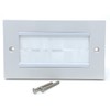 White Brush Plate Faceplate Wall Mounted Installation Tidy Cable Pass