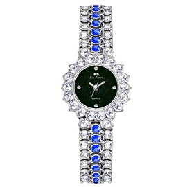 rorios Women's Watch Analogue Quartz Watches with Rhinestone Bracelet Diamonds Women's Watches Romantic Dress Watch for Women, Blue A, Bracelet
