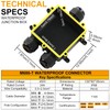 Tynoscco IP68 3Way Waterproof Junction Box Outdoor,3-Way Waterproof Splice Box
