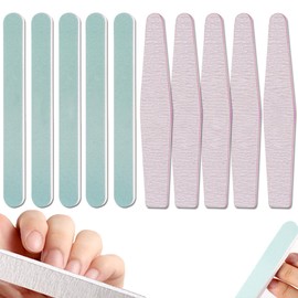 YAPKOLV Set of 10 Nail Files, Fine Nail Files for Gel Nails, Natural Nails, Polishing File, Smooth, Shiny Nail File, Natural Nails, Professional for Manicure and Pedicure