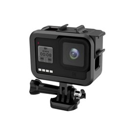 Protective Housing Suitable for GoPro Hero 8 Sturdy Cage 2 Hot Shoes Sliding Frame Aluminium Alloy