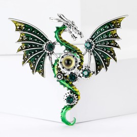 Vintage Punk Mechanical Flying Dragon Brooch for Women Enamel Flying Dragon Brooch Domineering Flying Dragon Brooch Personality for Men and Women Clothing Hat Bag Accessories