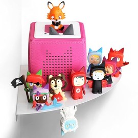 Fan-shaped Creative Metal Magnetic Cute for Tonie Shelf for Kids, Storage 35-45Pcs for Tonie Characters, for Creative Tonie Box Shelf, with space for charging station, works great in 90°corner
