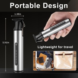 KOMINGDON Beard Trimmer for Men,Professional Electric Hair Clippers,Cordless Barber Hair Cutting,USB Rechargeable T Liners Shavers Edgers Haircut Trimmers,4 Guide Combs,Men's Gifts