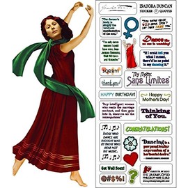 Isadora Duncan Quotable Notable - Greeting Card and Sticker Sheet - Envelope Included