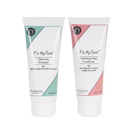 Fix My Curls Cleanse & Condition Bundle | For Cleansing, & Moisturising Curly & Wavy Hair, Sulphate & Silicone Free |Anti Dandruff, Tea Tree|1.07 oz each