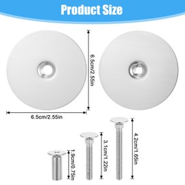 Ptwola 1 Pack Door Knob Hole Cover Diameter Solid Steel Deadbolt Cover Plate Matte Black 67 MM Round Hole Filler Plate for Repair Doors Locks Door Handle Home Security Increase Home Security on Entry